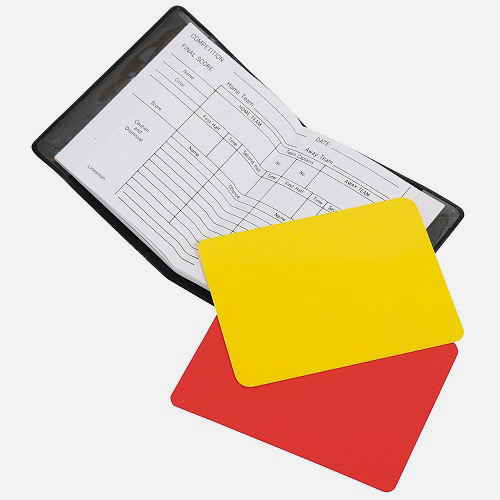 Scheidsrechters kaartenset Notitieboekje - Rode Kaart -