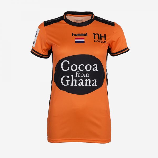 Afbeelding Nederlands handbaldames wedstrijdshirt oranje voorkant