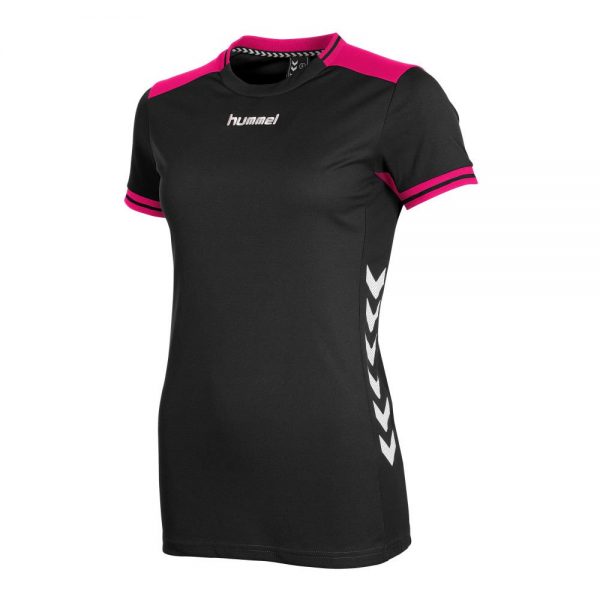 Hummel Lyon Shirt Dames - Sportshirt - Zwart/Roze