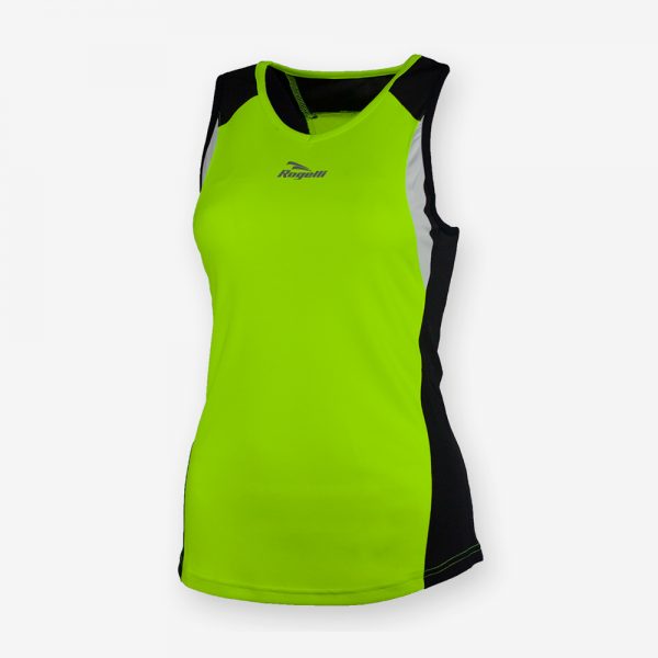 Afbeelding Rogelli Esty hardloop singlet dames fluor zwart wit