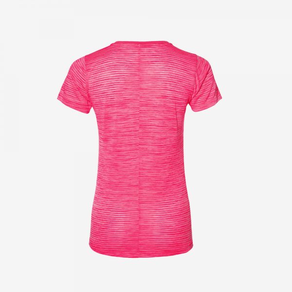 Afbeelding Asics FuzeX V-neck hardloopshirt dames achterkant roze