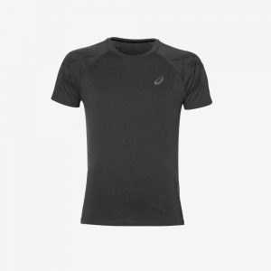 Afbeelding Asics Strip hardloopshirt voorkant heren grijs