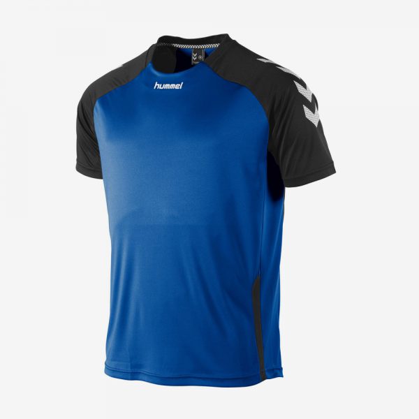 Hummel Aarhus shirt voorkant sportshirt blauw