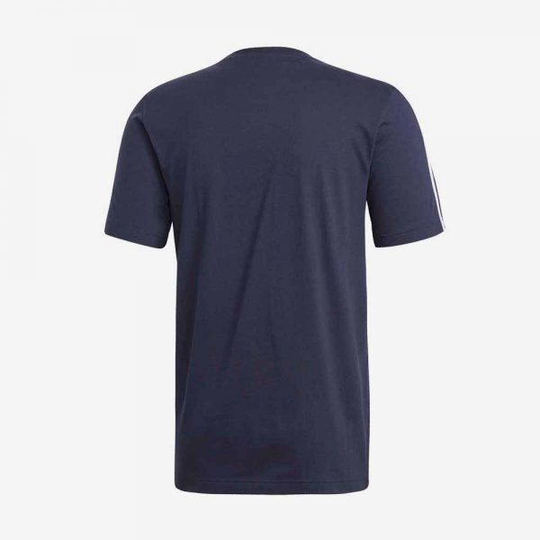 Afbeelding Adidas Essentials 3-stripes t-shirt sportshirt heren voorkant blauw