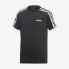 Afbeelding Adidas Essentials 3-stripes t-shirt sportshirt heren voorkant zwart