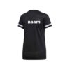 Afbeelding Adidas T19 sportshirt dames zwart met je naam wit