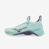 Afbeelding Mizuno Wave Momentum indoorschoen dames lichtblauw