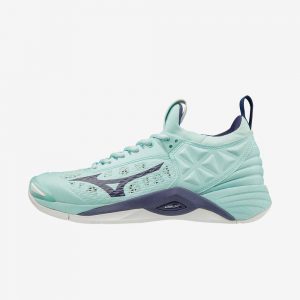 Afbeelding Mizuno Wave Momentum indoorschoen dames lichtblauw