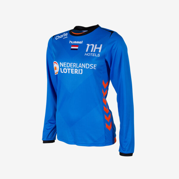 Afbeelding Hummel WK 2019 keepersshirt Nederlandse handbaldames lange mouw blauw