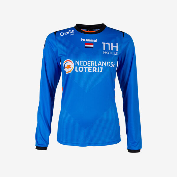 Afbeelding Hummel WK 2019 keepersshirt Nederlandse handbaldames lange mouw blauw