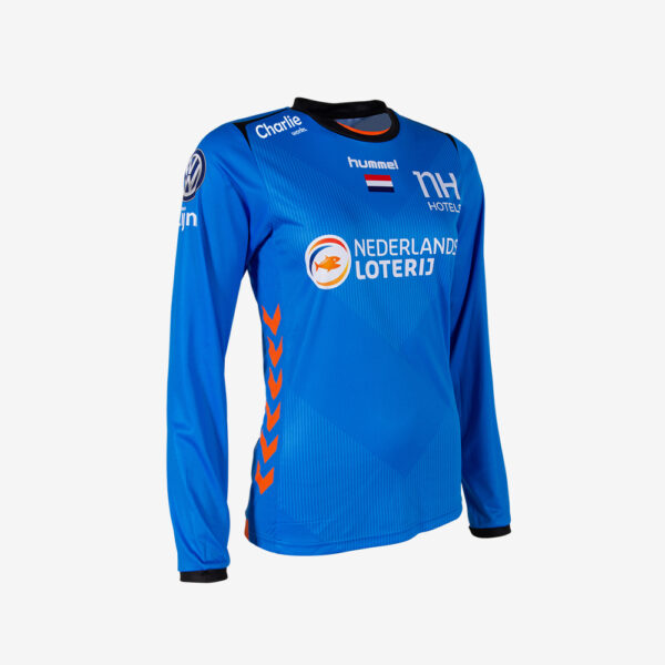 Afbeelding Hummel WK 2019 keepersshirt Nederlandse handbaldames lange mouw blauw