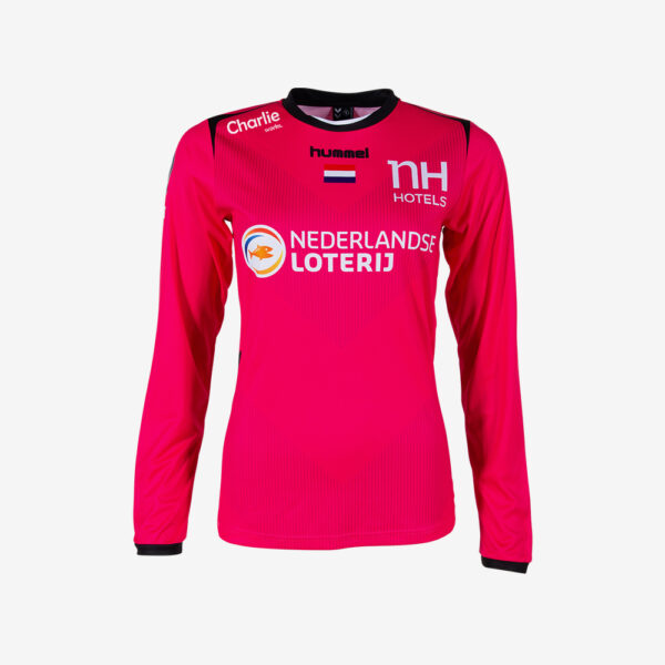 Afbeelding Hummel WK 2019 keepersshirt Nederlandse handbaldames lange mouw roze