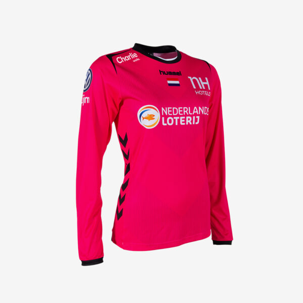 Afbeelding Hummel WK 2019 keepersshirt Nederlandse handbaldames lange mouw roze