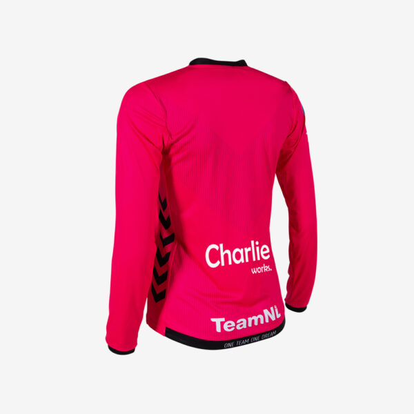 Afbeelding Hummel WK 2019 keepersshirt Nederlandse handbaldames lange mouw roze