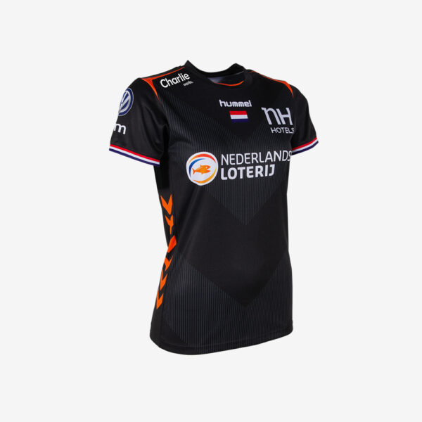 Afbeelding Hummel WK 2019 shirt Nederlandse handbaldames korte mouw zwart