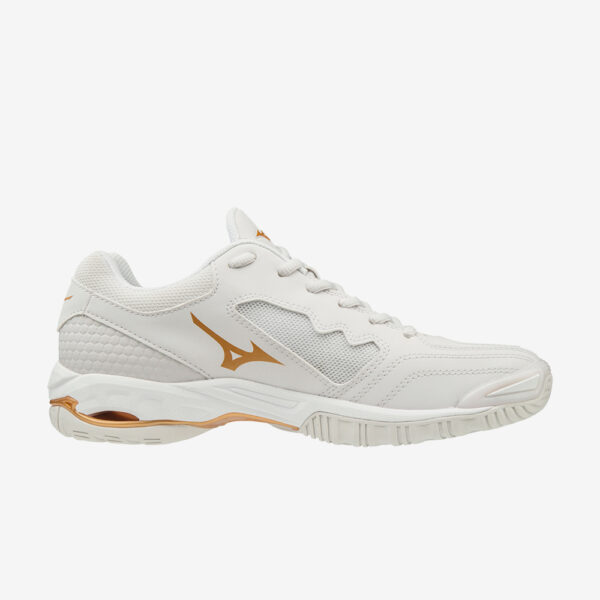 Afbeelding Mizuno Wave Phantom 2 dames handbalschoenen wit goud