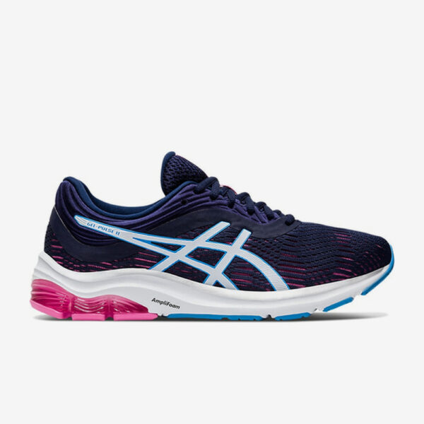 Afbeelding Asics Gel Pulse 11 hardloopschoenen dames donkerblauw wit