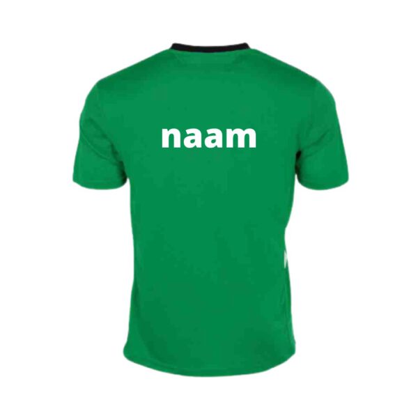 Afbeelding Hummel Valencia sportshirt groen met je naam wit