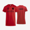Afbeelding kampioen shirt voorzijde en achterzijde bedrukt rood