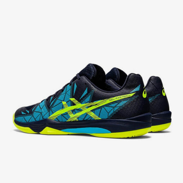 fbeelding Asics Gel-Fastball 3 handbalschoenen heren blauw geel