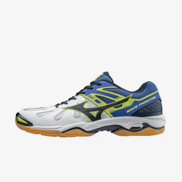 Afbeelding Mizuno Wave Phantom indoorschoenen wit blauw