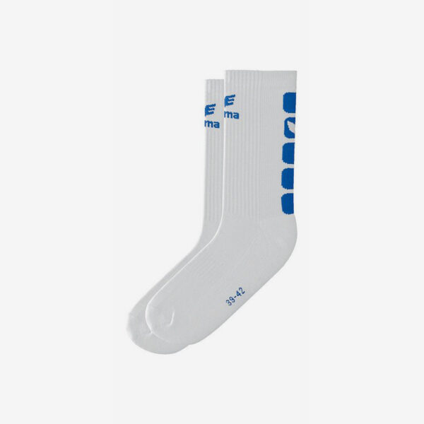 Afbeelding Erima handbal sokken wit/blauw