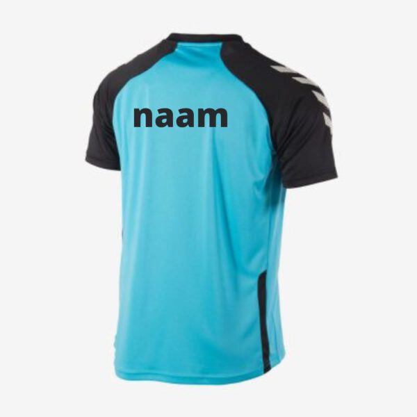 Hummel Aarhus Shirt - Junior - Sportshirt - Aquablauw/Zwart - Afbeelding 4