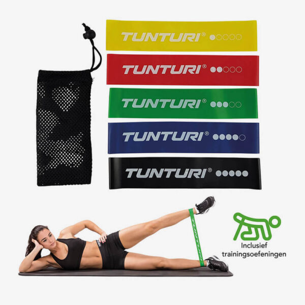 Afbeelding Tunturi Weerstandsbanden Set Fitness elastiek 5 stuks 5 kleuren