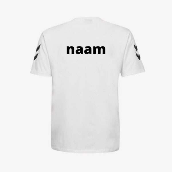 Afbeelding Hummel go cotton t-shirt wit met je naam