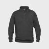 Afbeelding sweater korte rits antraciet