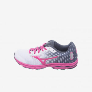 Afbeelding Mizuno Wave Rider 18 junior hardloopschoen blauw/wit/roze