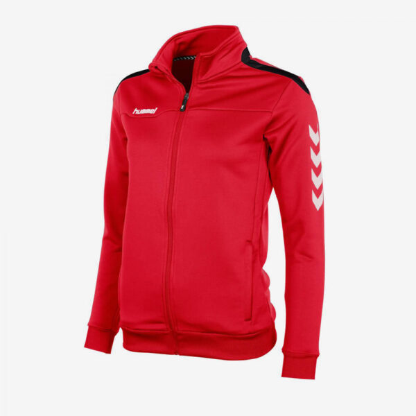 Afbeelding Hummel Valencia top full zip dames trainingsjack rood/zwart