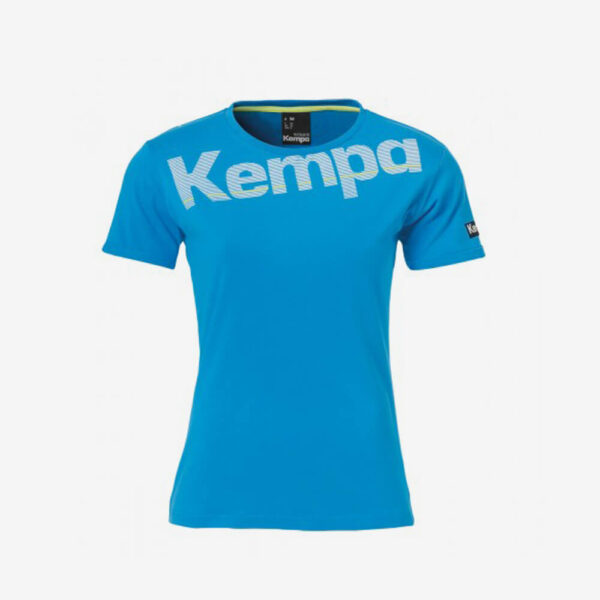 Afbeelding Kempa Core cotton logo t-shirt dames sportshirt blauw