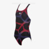 Afbeelding Arena Spider badpak zwart/rood