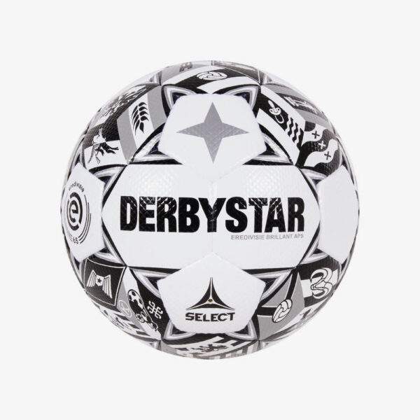 fbeelding Derbystar eredivisie brillant 21/22 wedstrijdvoetbal wit/zwart