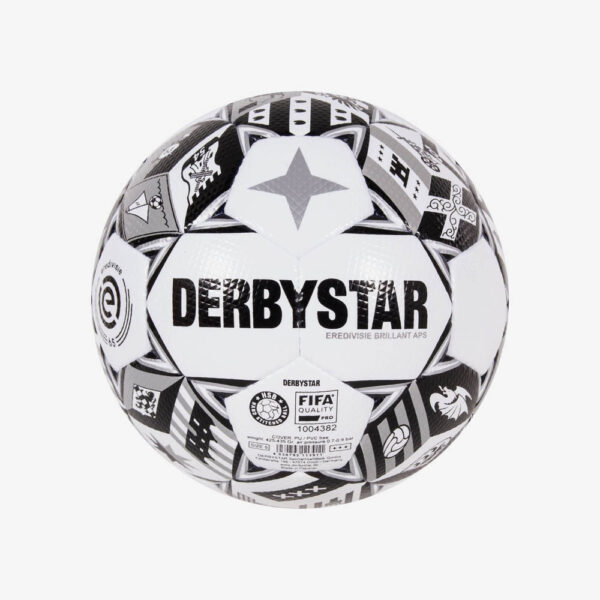 fbeelding Derbystar eredivisie brillant 21/22 wedstrijdvoetbal wit/zwart