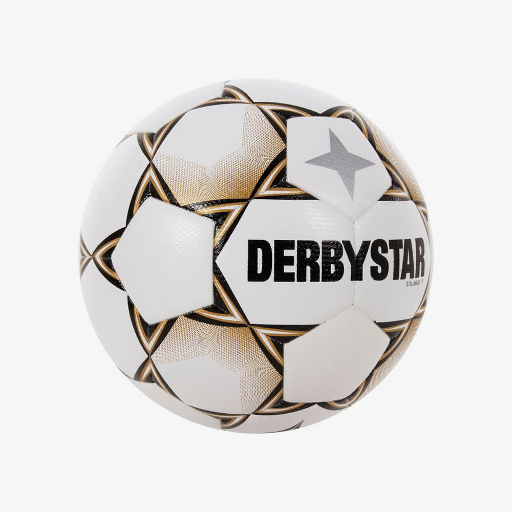 Graan Samengroeiing Verbetering Derbystar Solaris TT 5 - Voetbal - Trainingsbal - Wit/Goud - HHsport