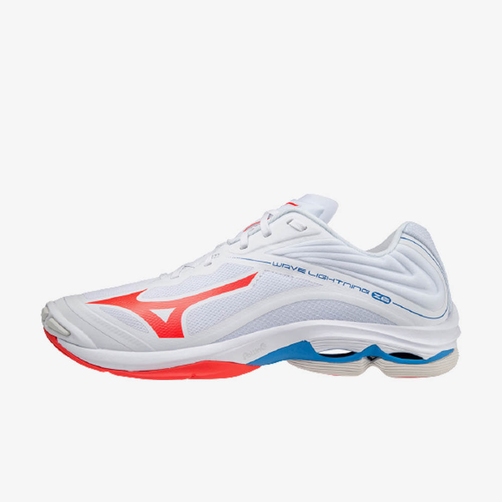 ballon pakket Periodiek Mizuno Wave Lightning Z6 - Indoorschoenen - Dames - Wit/Rood/Blauw - HHsport