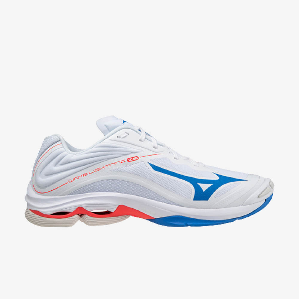 ballon pakket Periodiek Mizuno Wave Lightning Z6 - Indoorschoenen - Dames - Wit/Rood/Blauw - HHsport