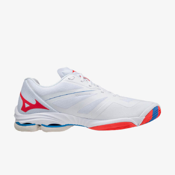 Afbeelding Mizuno wave lightning Z6 indoorschoenen dames wit/rood/blauw