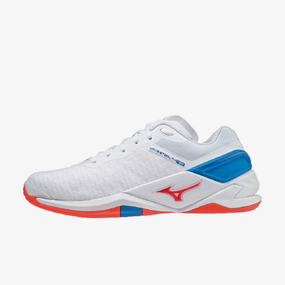 Leerling Ver weg favoriete Mizuno Wave Stealth Neo - Handbalschoenen - Heren - Wit/Rood/Blauw - HHsport