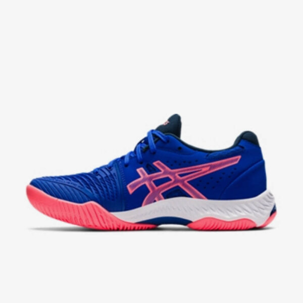 Afbeelding Asics netburner balistic indoorschoen dames blauw/roze