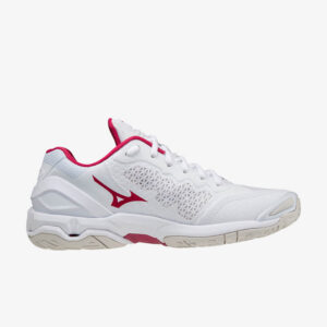 Afbeelding Mizuno Wave Stealth V handbalschoenen dames wit/rood