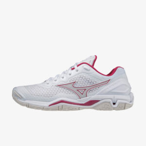 Afbeelding Mizuno Wave Stealth V handbalschoenen dames wit/rood