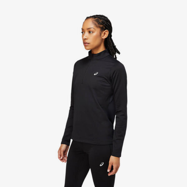 Afbeelding Aics Core 1/2 zip winter top hardloopshirt dames zwart