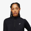 Afbeelding Aics Core 1/2 zip winter top hardloopshirt dames zwart