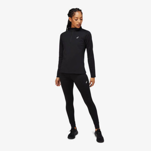 Afbeelding Aics Core 1/2 zip winter top hardloopshirt dames zwart