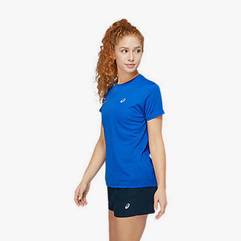 Asics Core SS - Hardloopshirt - Korte - - Blauw - HHsport