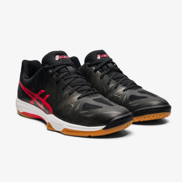 Afbeelding asics gel fastball 3 handbalschoenen heren zwart/rood