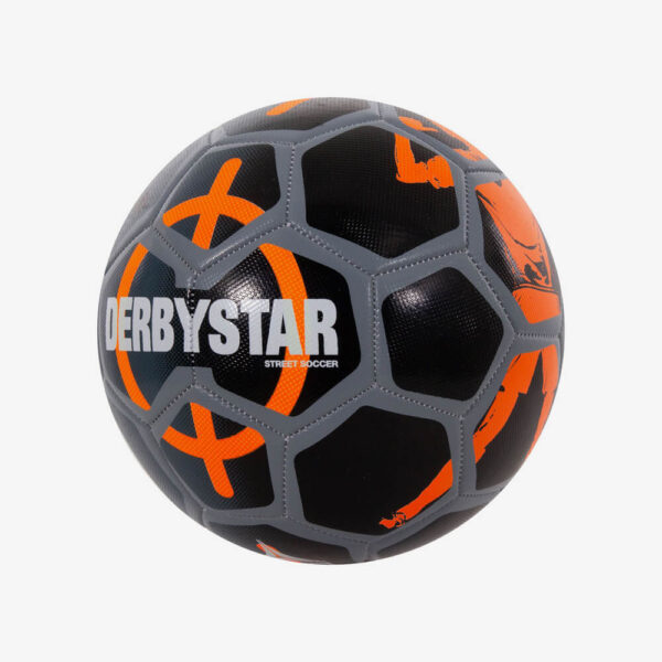 Afbeelding Derbystar street soccer ball straatvoetbal Zwart/Grijs